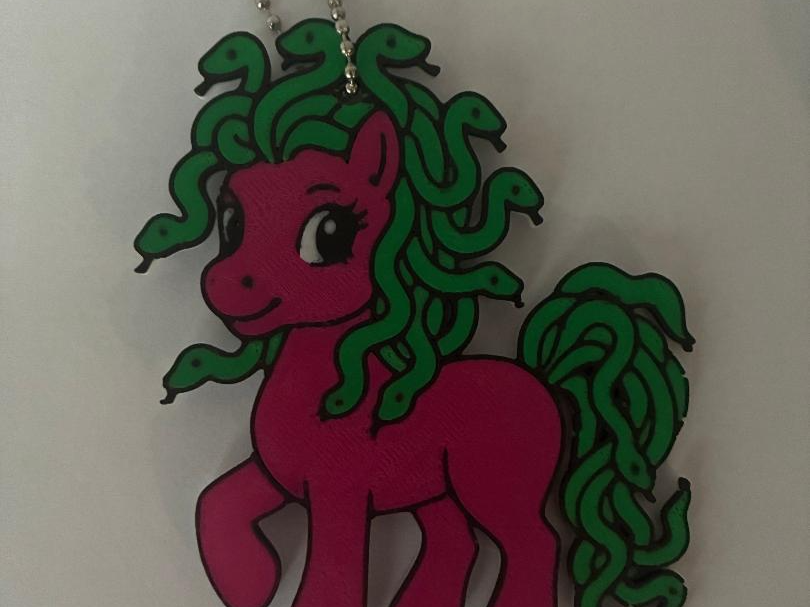 Medusa, my little pony keychain Christmas ornament