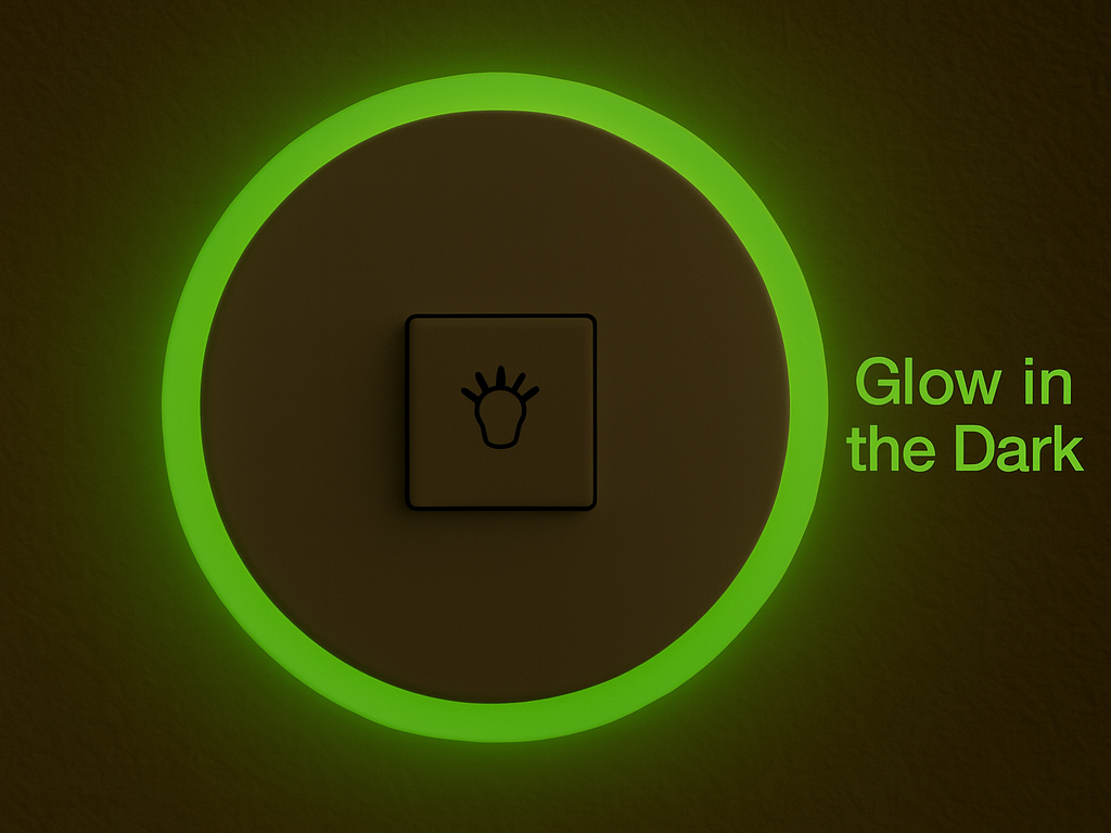 Glow in the Dark Lichtschalterring Rund  80,75mm