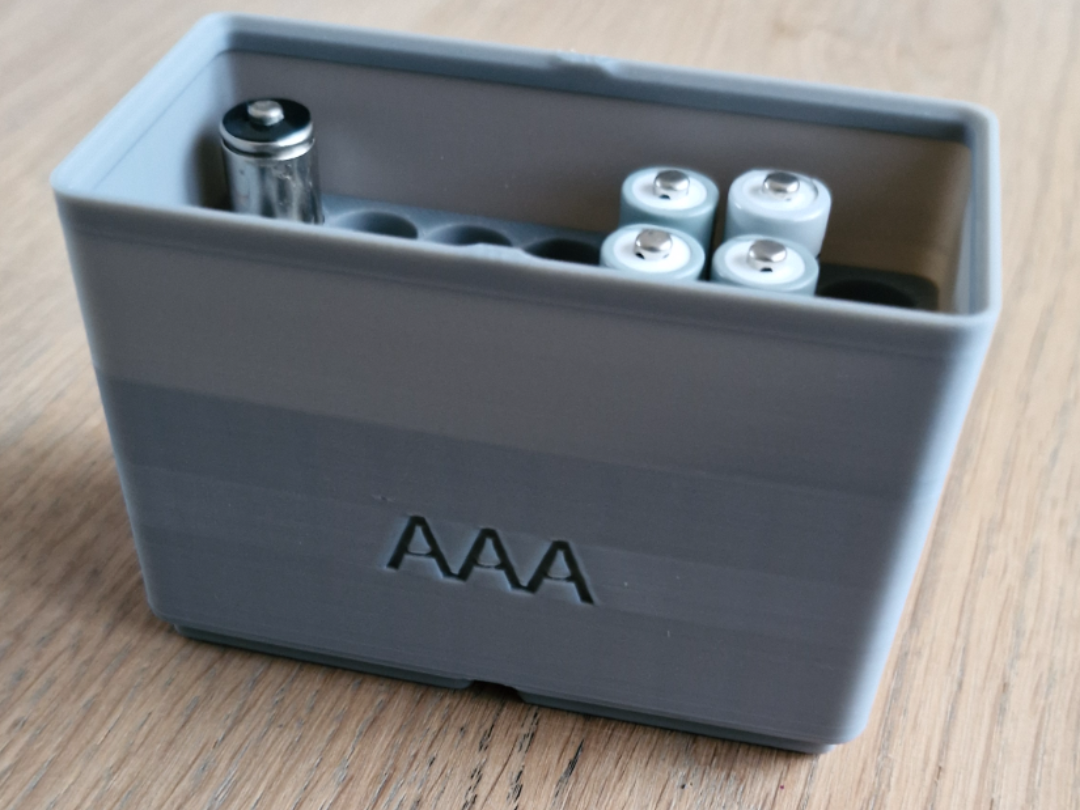 Gridfinity stackable batterystorage (AAA)