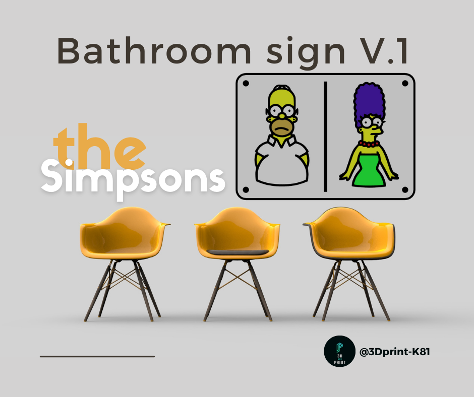 Bathroom sign Simpsons V.1