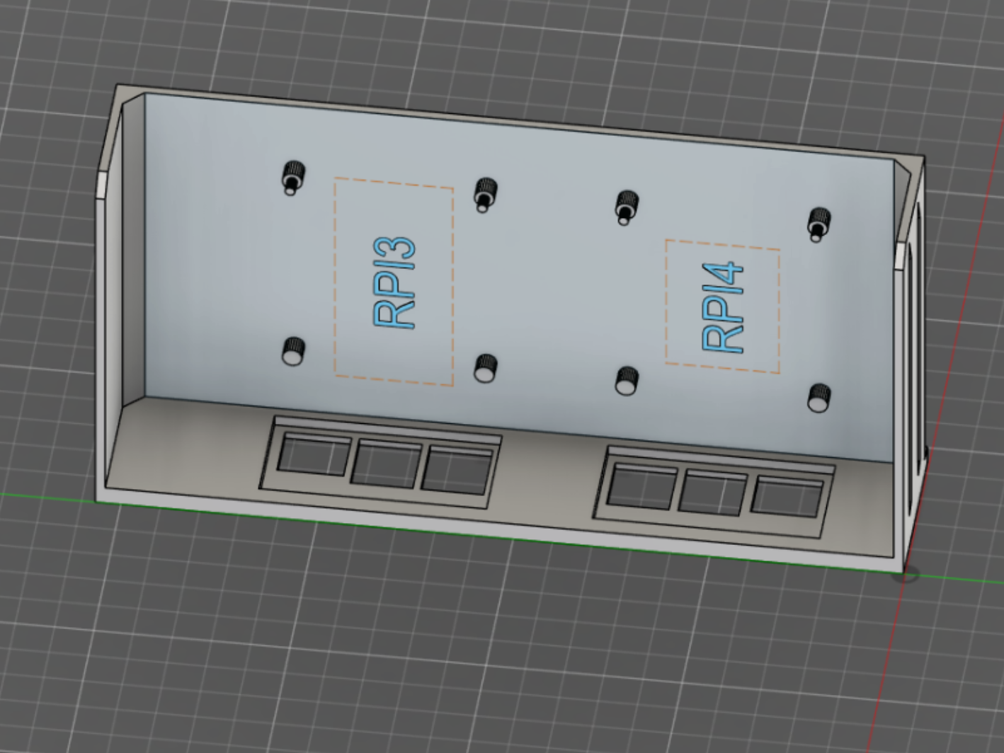 OpenRack RPI4 and RPI3 1U Insert