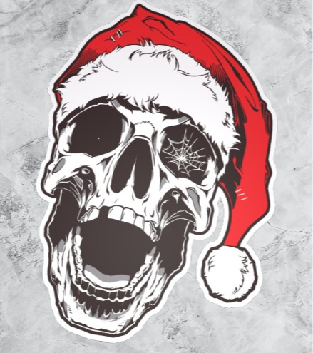 Christmas Skull Wallart/Sign