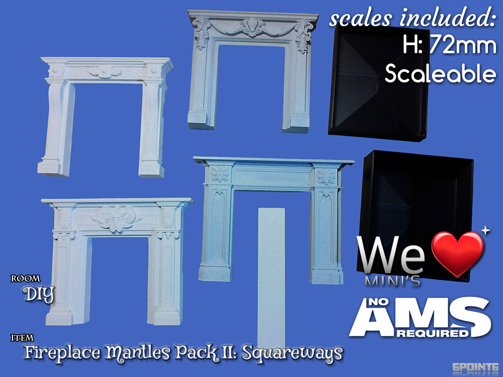 WLM - DIY Fireplace Mantles Pack II - Square
