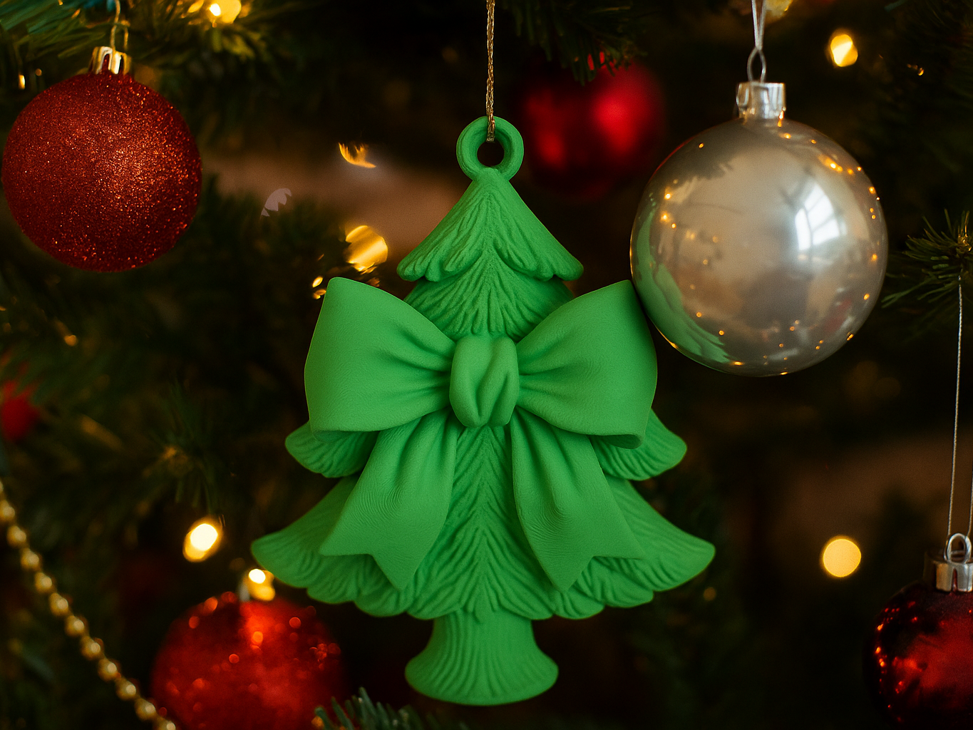 Coquette Bow Christmas Tree Ornament