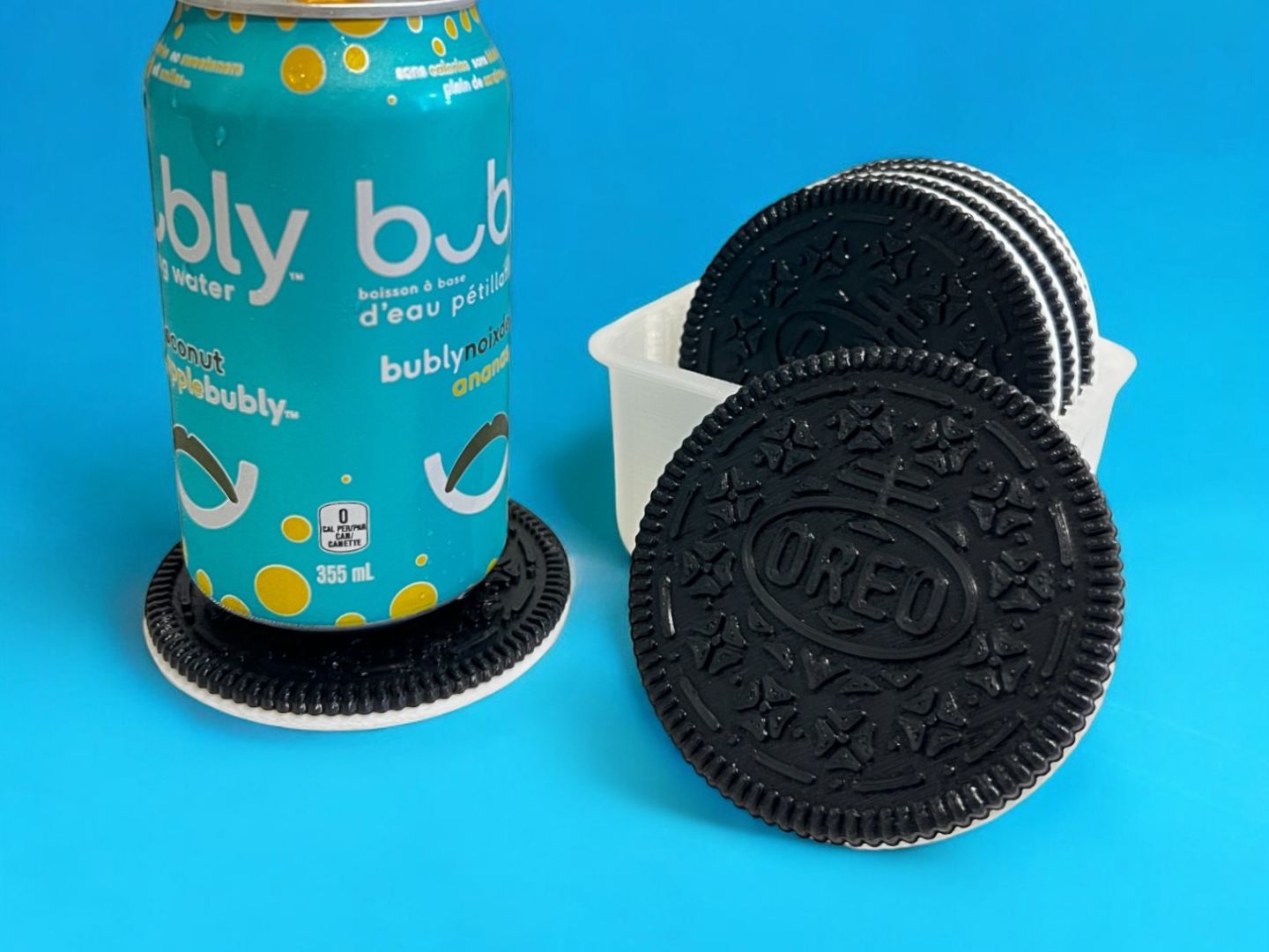 Famous Cookie Coaster Set with Tray Holder