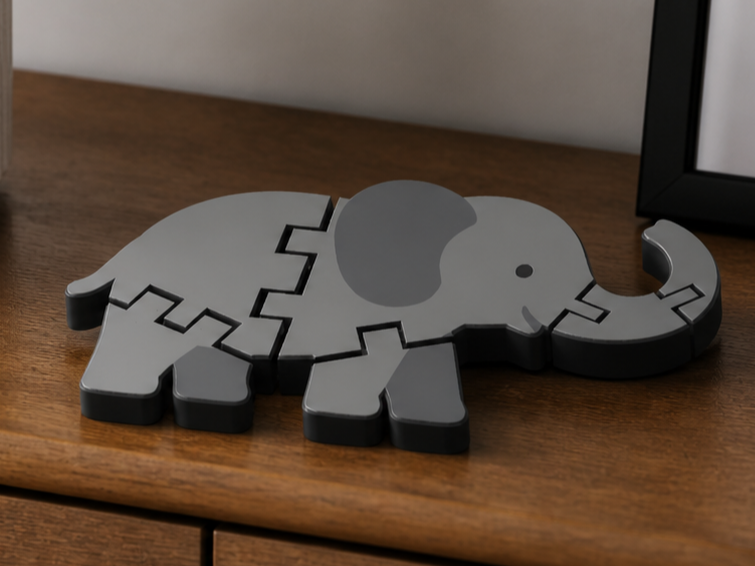 Flexi Elefant – Bewegliches 3D Druck Spielzeug
