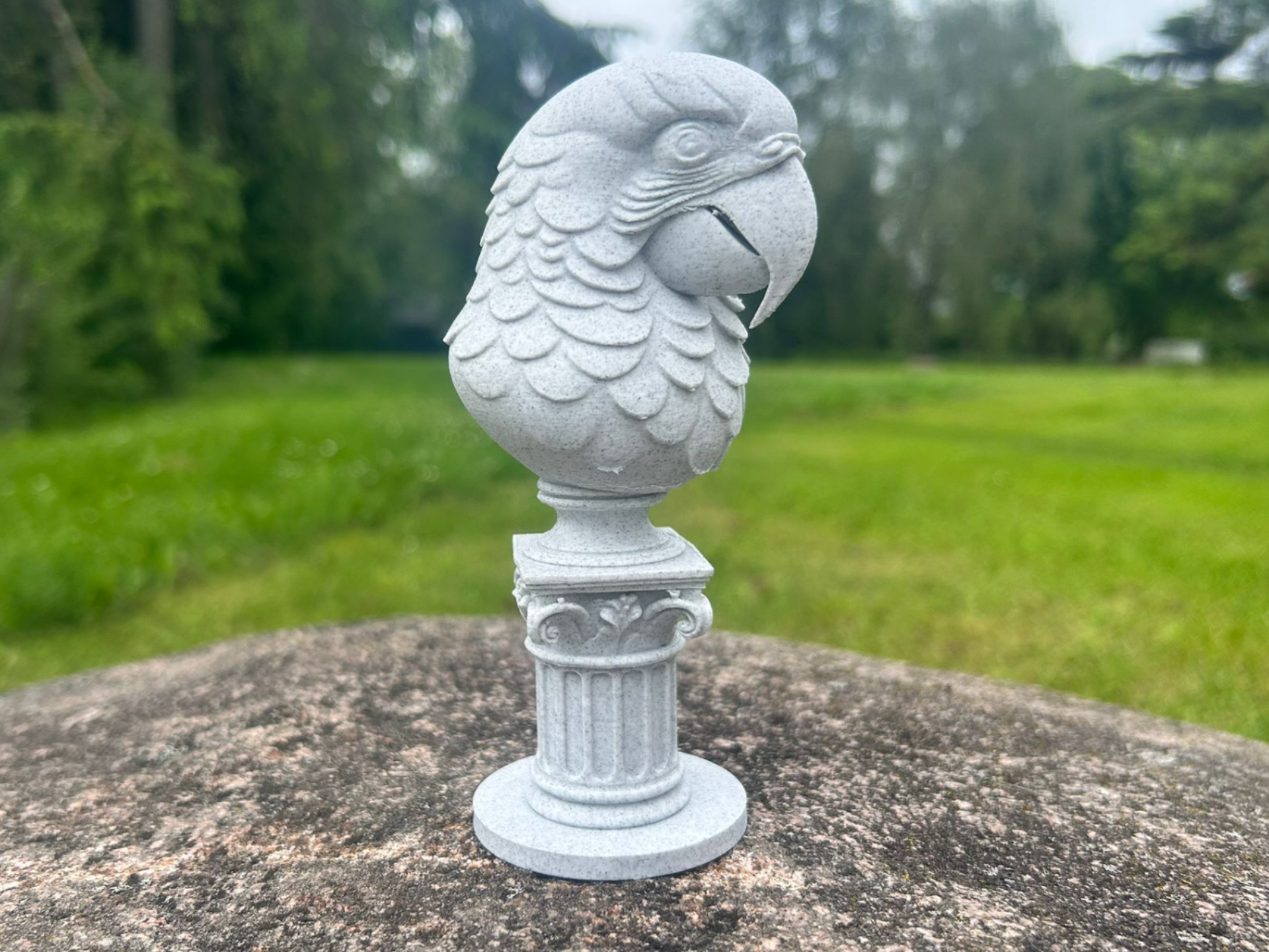 Parrot statue