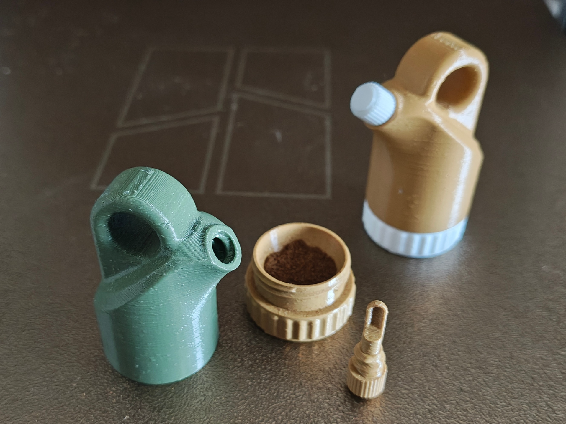 Keychain Snuff Container with Spoon