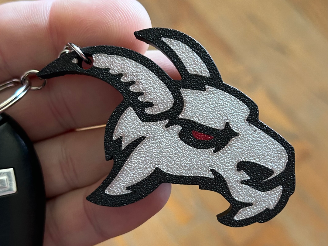 Red Eye Ram Keychain