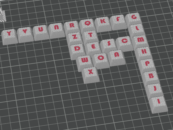 XDA Profile Keycaps - Bauhaus font