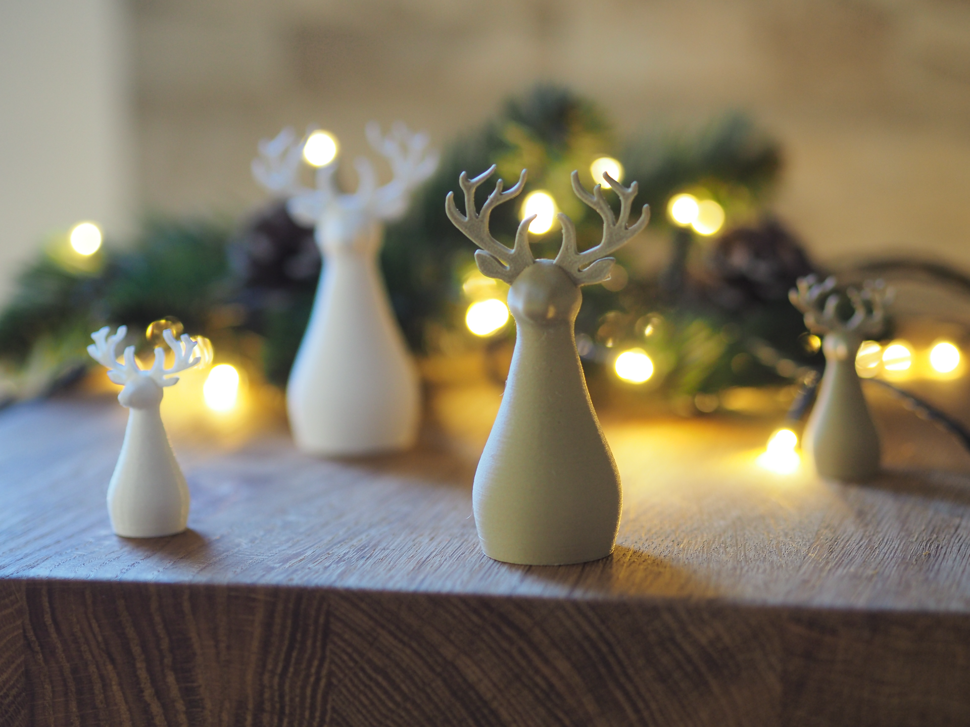 Christmas deer statue