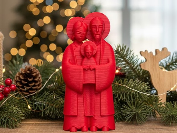 Asian-Inspired Holy Family Figurine