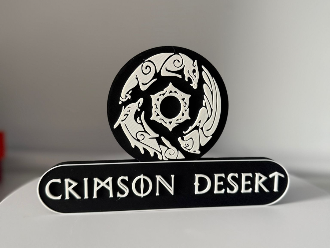 Crimson Desert logo sign 