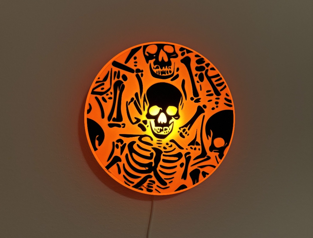 Halloween skeleton wall lamp for LED Lamp Kit 001
