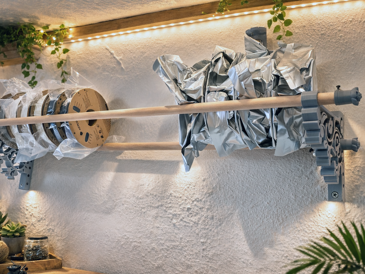 Wall-Mounted Filament Spool Shelf (Floral Edition)