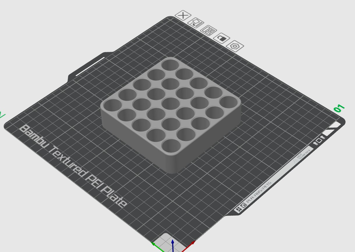 18650 battery holder for 25 pieces