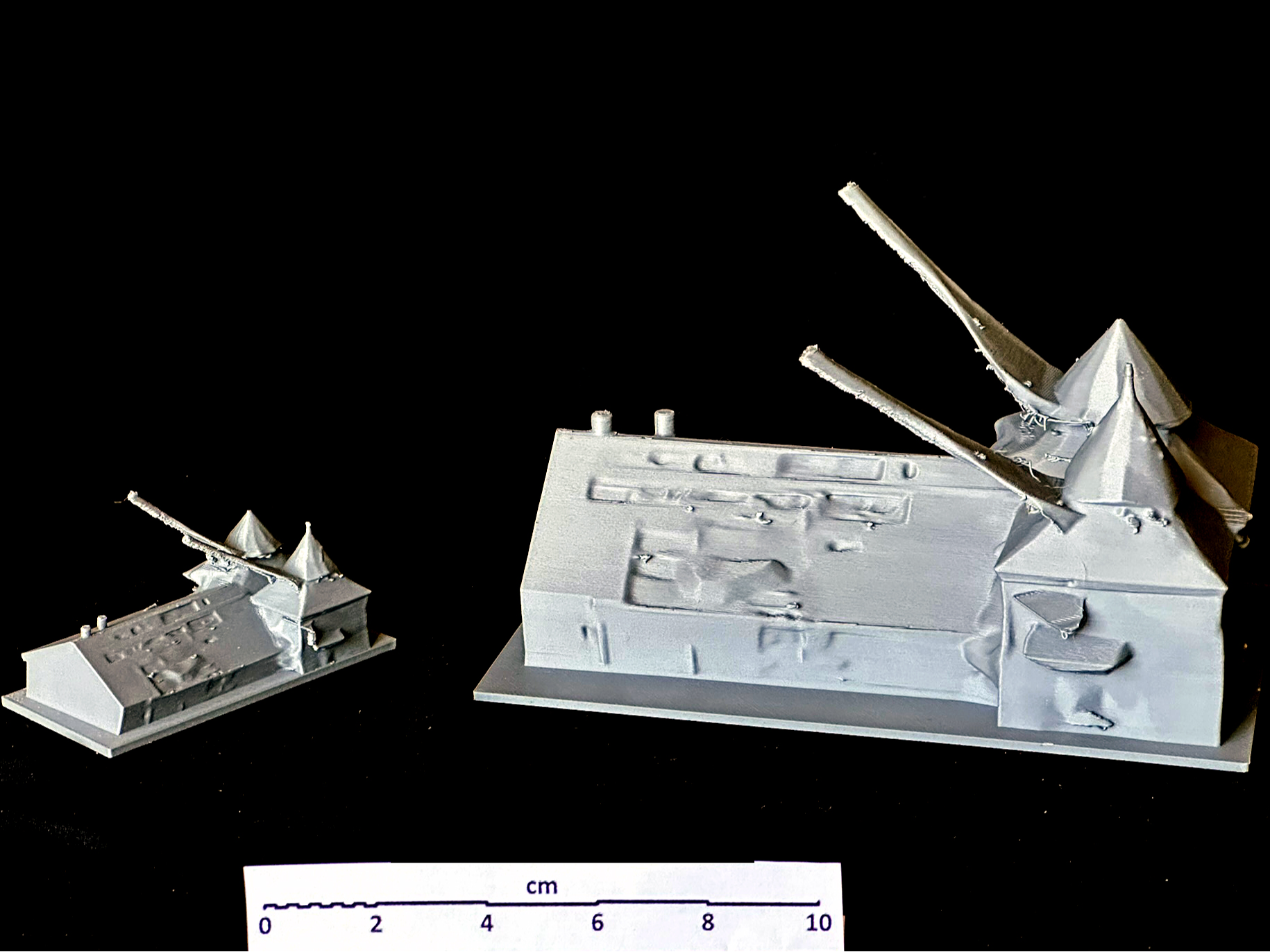 Projet 1725 : maquette des grues du port