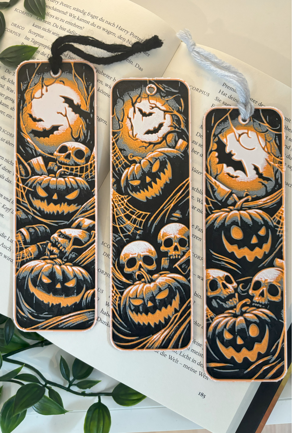 Halloween - Pumpkin Bookmark set