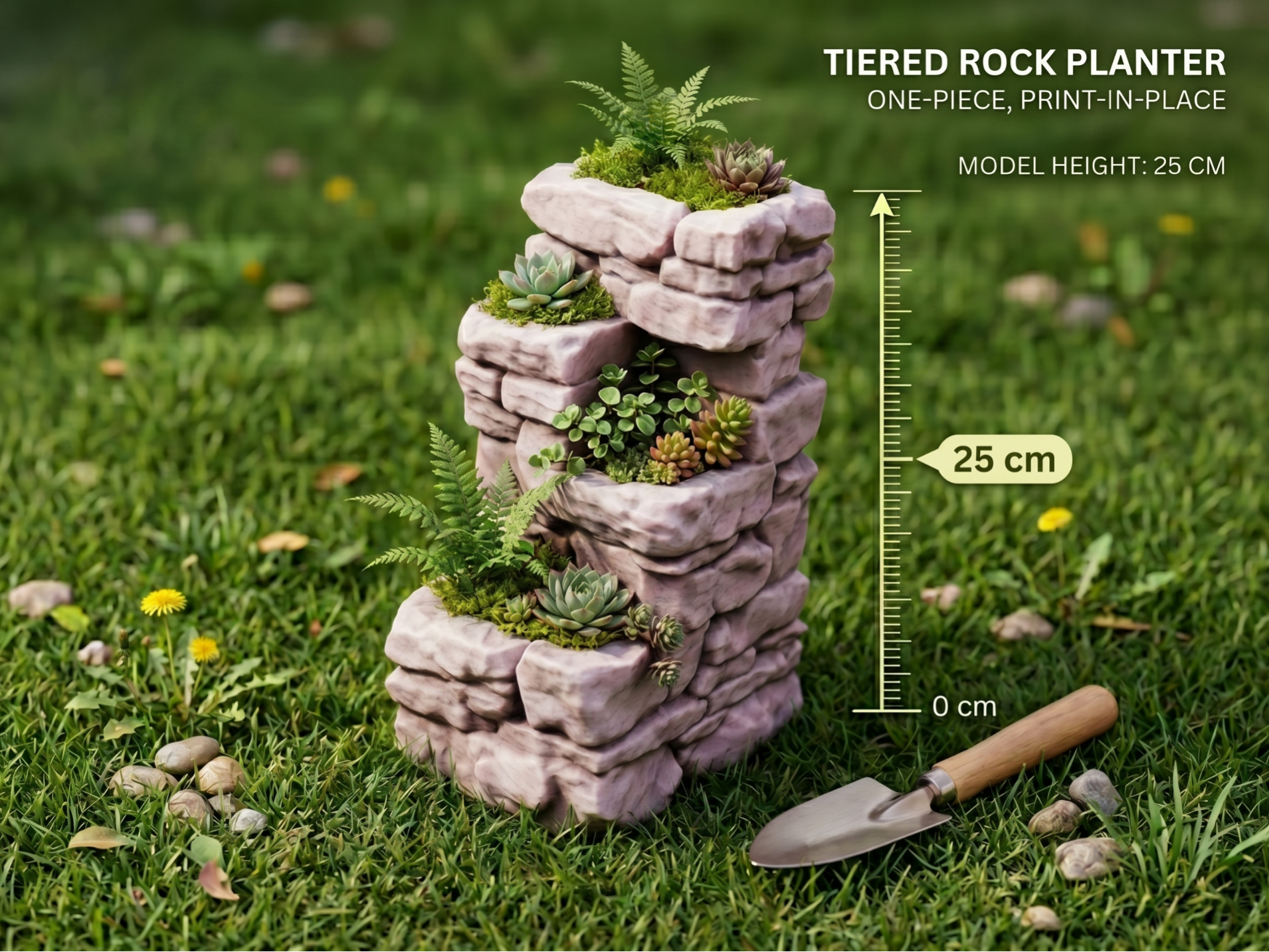 Tiered Rock Planter