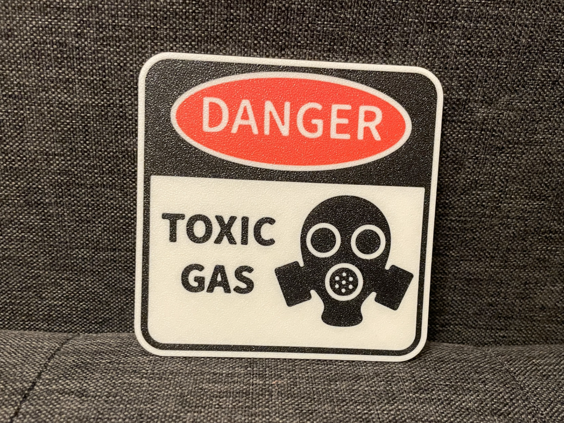 Danger - Toxic Gas Warning Coaster/Sign