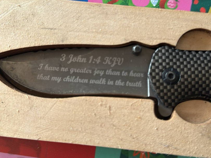 KNIFE JIG FOR LASER ENGRAVING