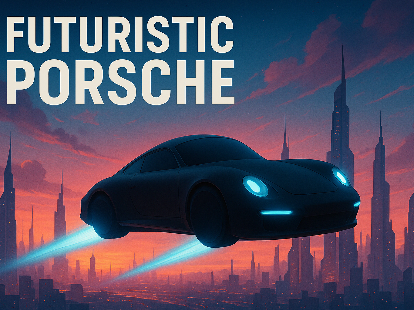 futuristic porsche concept car