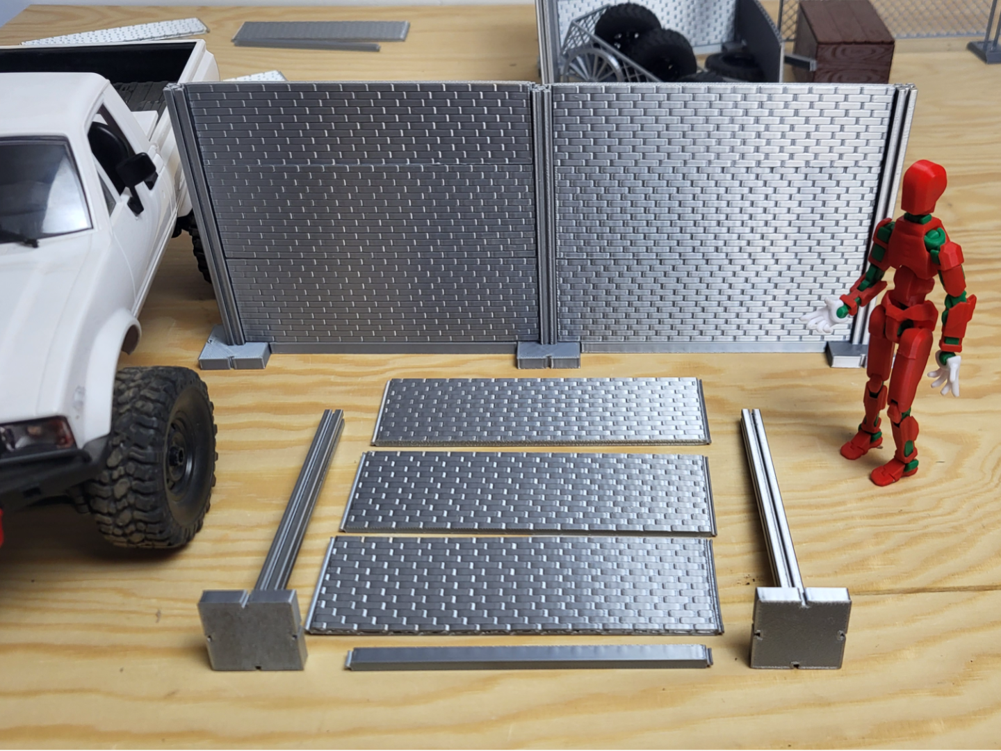 Modular panel fence scale 1/14 For Dummy 13