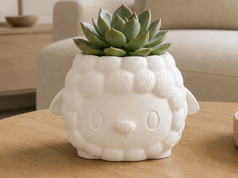 Cute Sheep Planter Pot Kawaii Plant Holder pecora