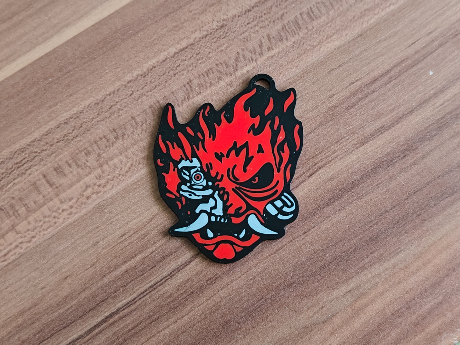 Cyberpunk 2077 Samurai logo keychain