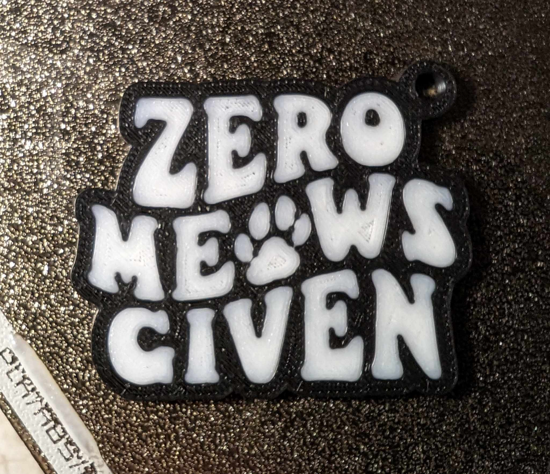 Zero meows given - keychain