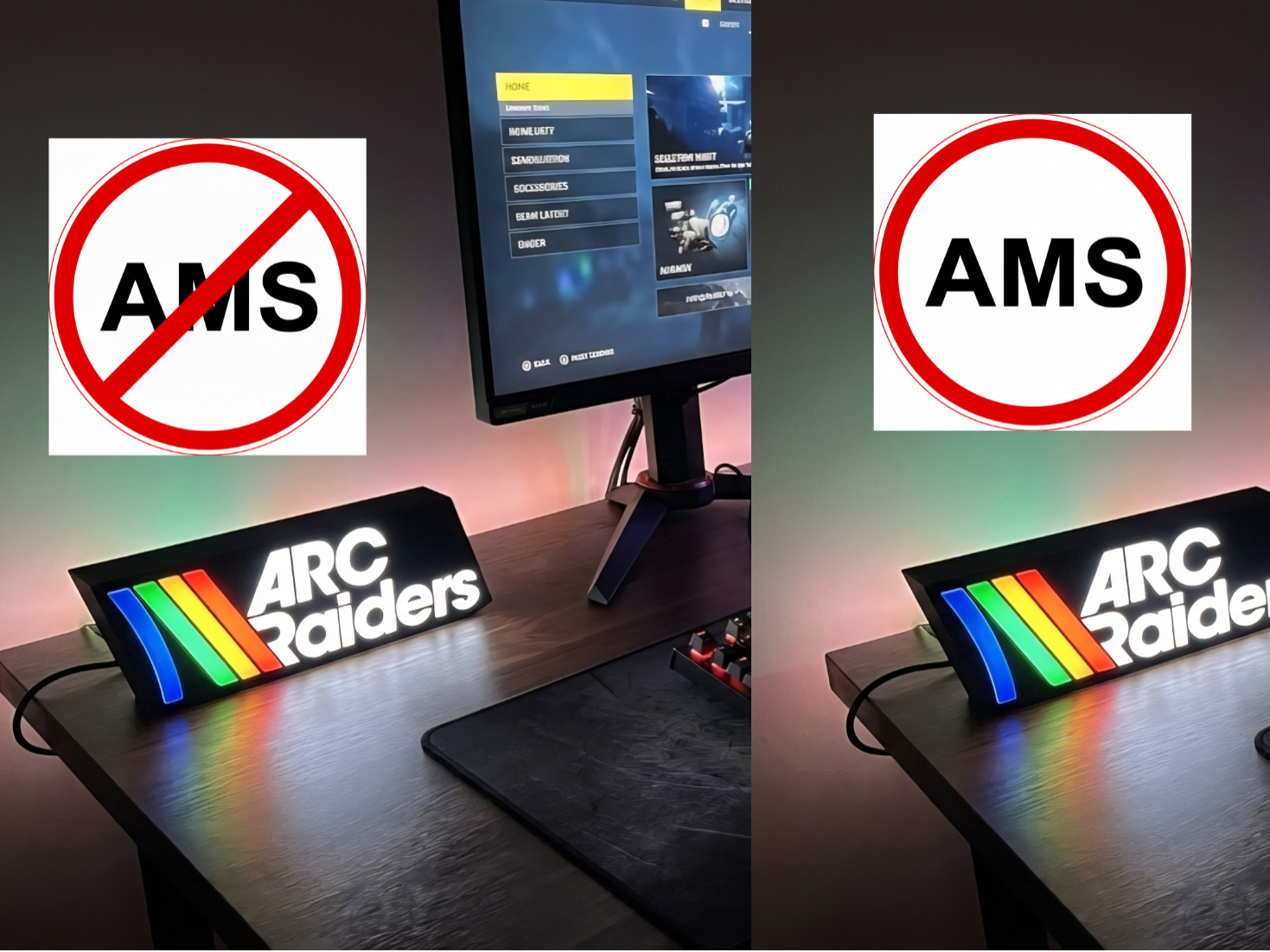 ARC Raiders LED Logo mit und ohne AMS