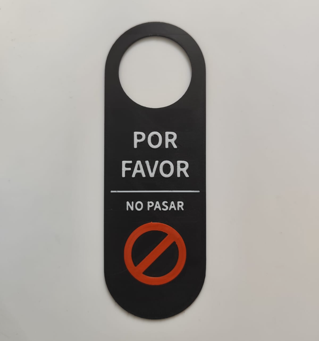 Cartel habitación (prohibido el paso)