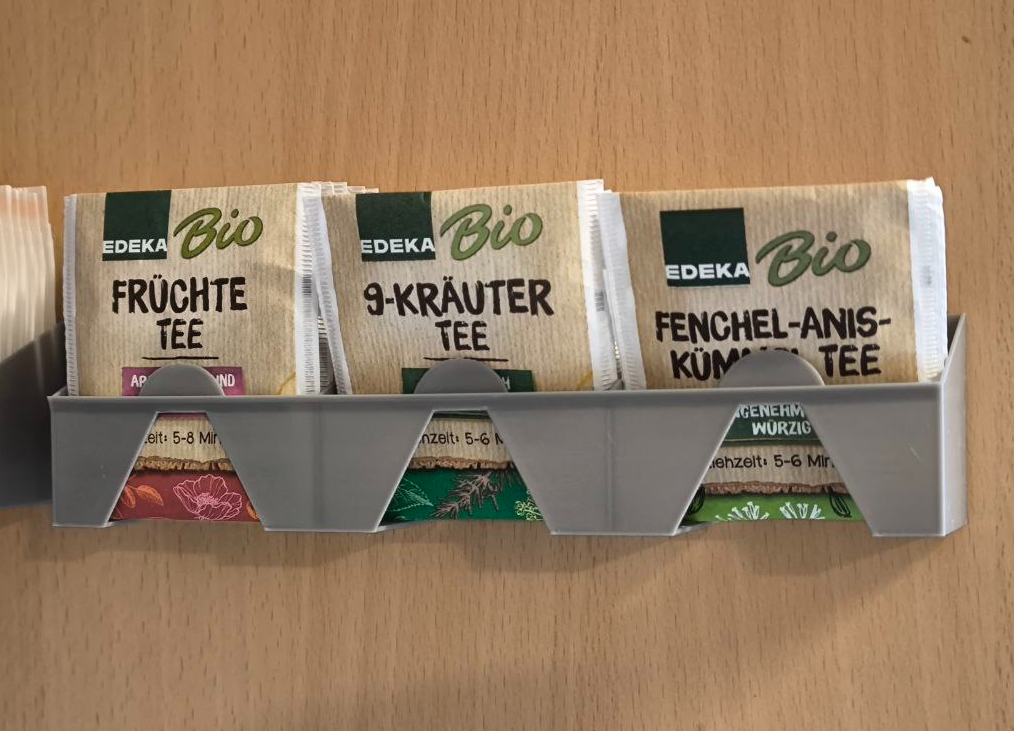 minimalistische Teebox für die Schrankinnenseite