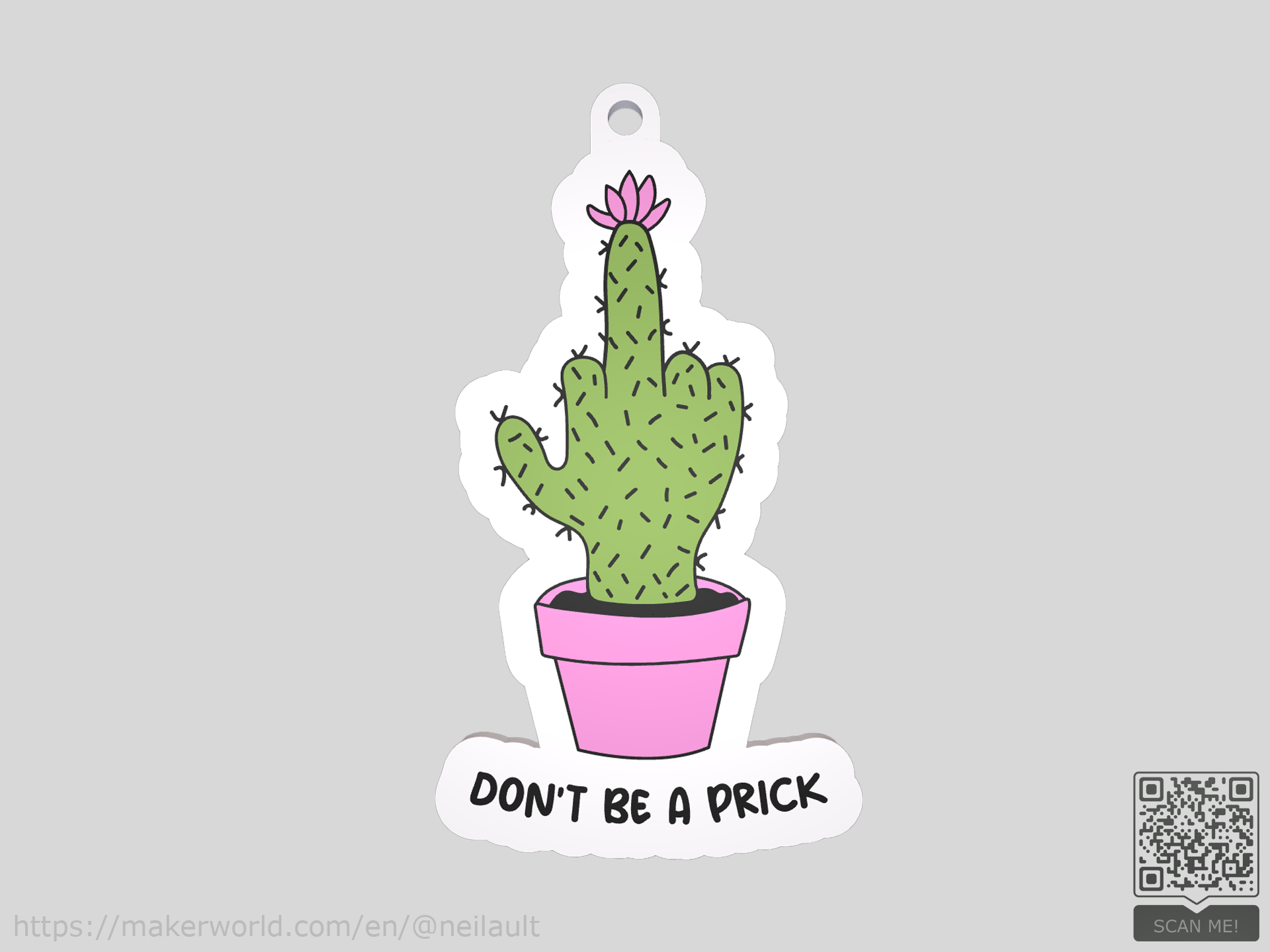 'Don't Be A Prick' Rude & Funny Keyring