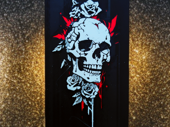 Skull - Roses and B/W
