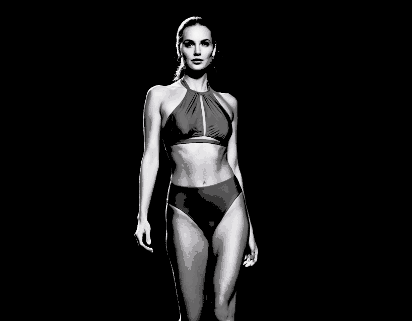 Bikini supermodel wall decor Hueforge