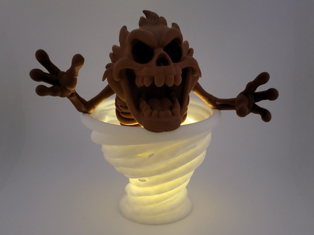 Taz Looney Tunes light Skeleton Tornado Bust