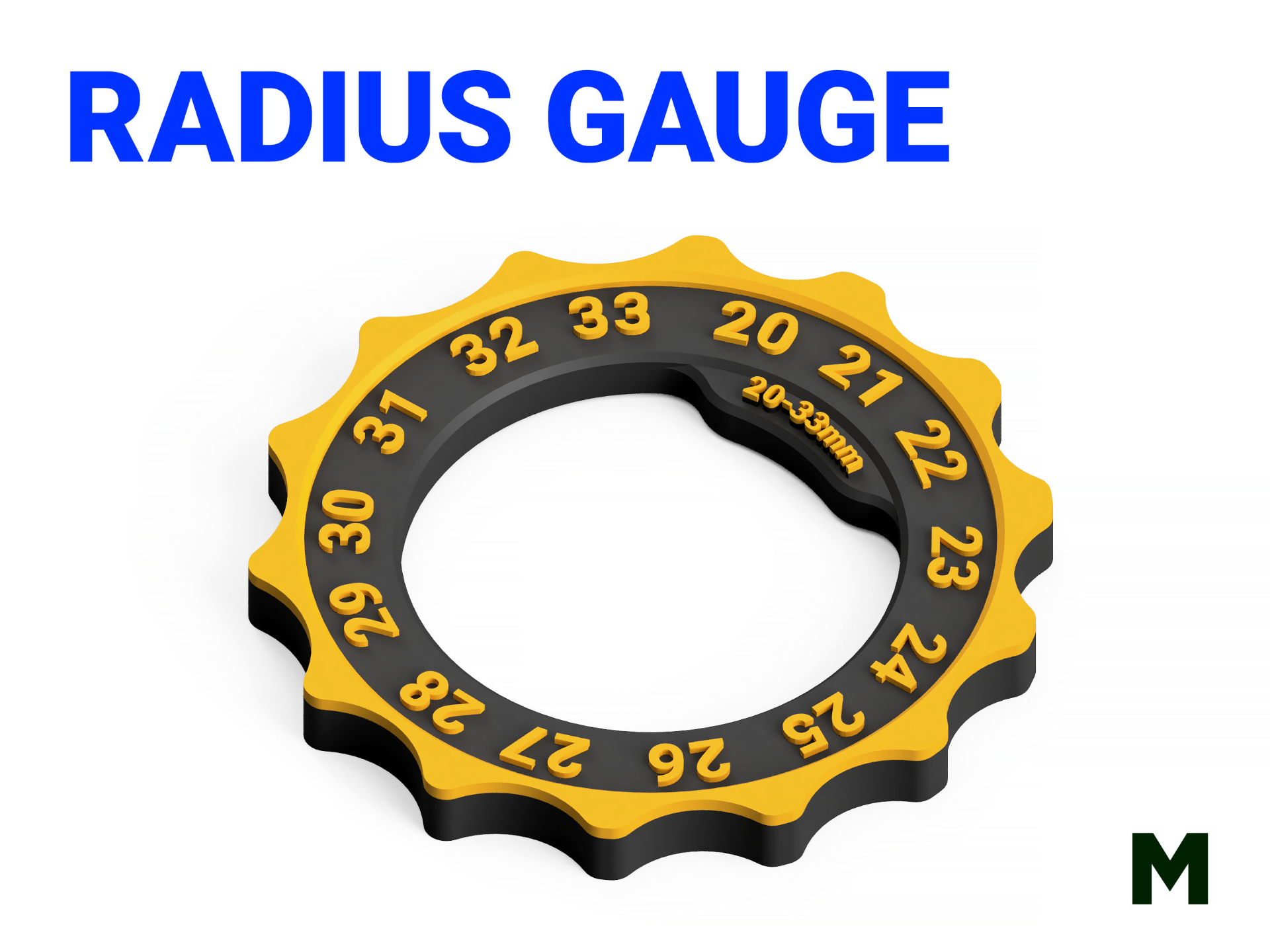 Diameter / Radius Gauge - Metric 20-33mm (M)