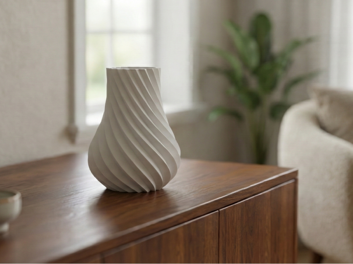 Serene Twist Vase - Simple but Elegant