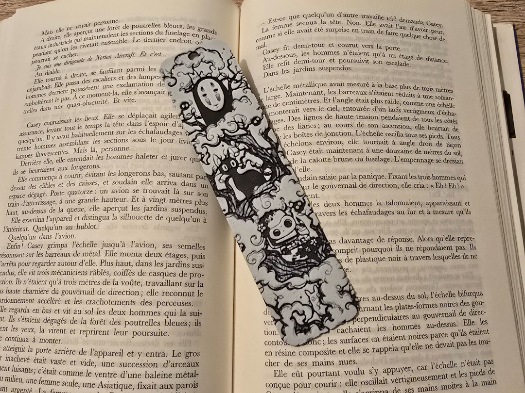 Bookmark Studio Ghibli  Only Black & white