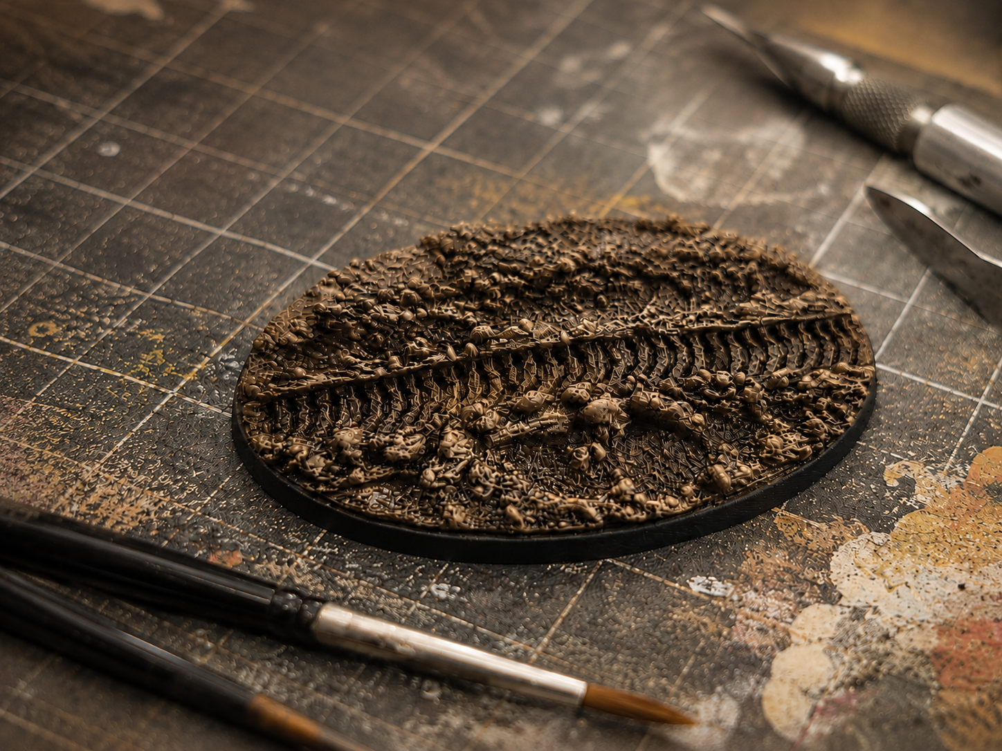 Muddy Tire Track Base for Space Marine Outriders