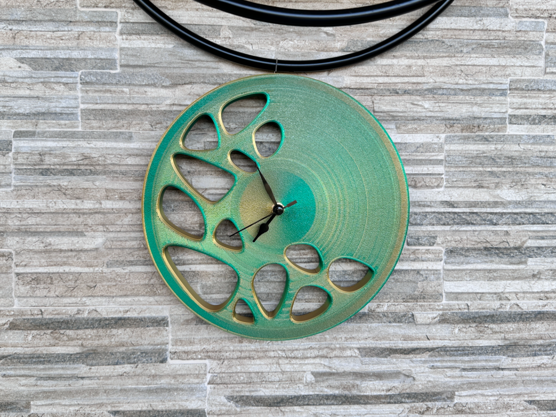 Modern Clock with Abstract Design