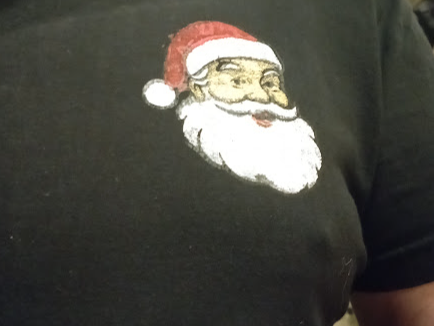 SantaScreenprinted 4 colours