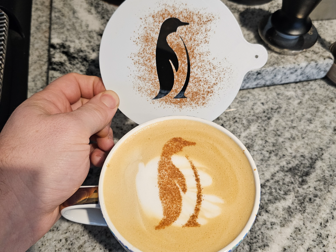 Perfect Penguin Latte Art Stencil