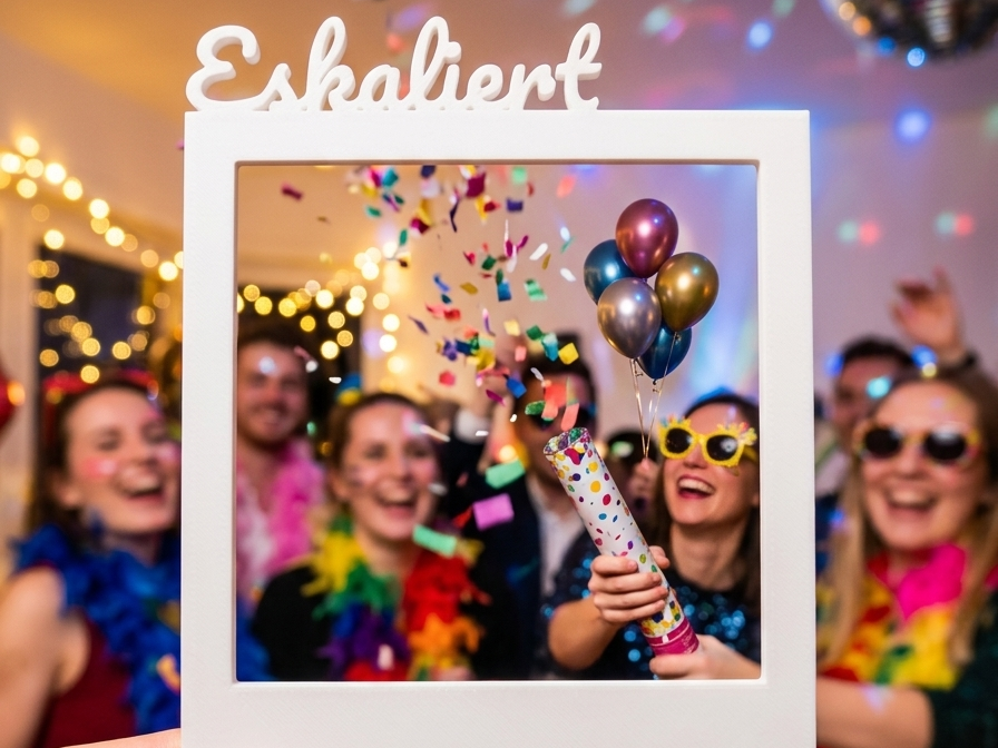 Polaroid-Rahmen „Eskaliert“ für Shootings