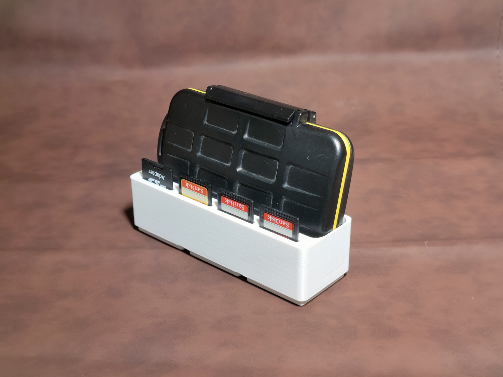 Gridfinity 1x3 Holder for 4x SD & 1x SD Card Case