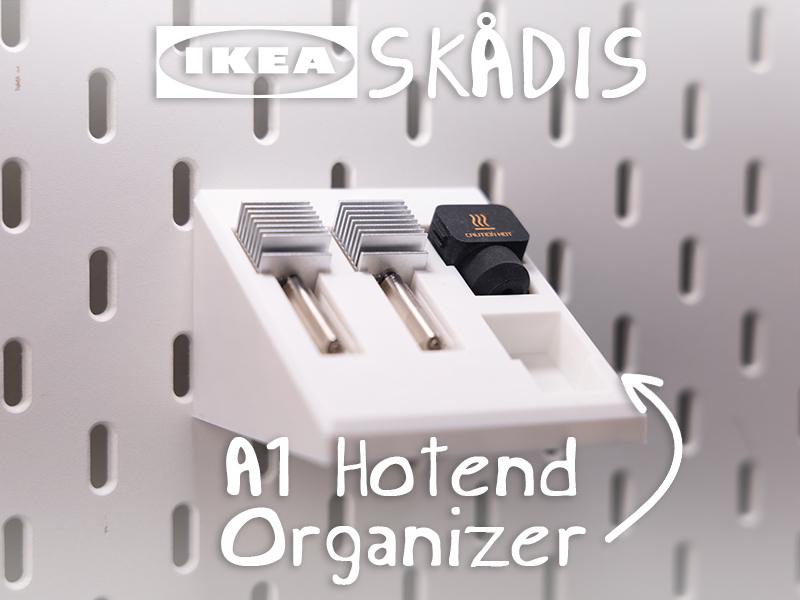 A1 Hotend Holder for IKEA SKADIS –  (2/4/6 Slots)