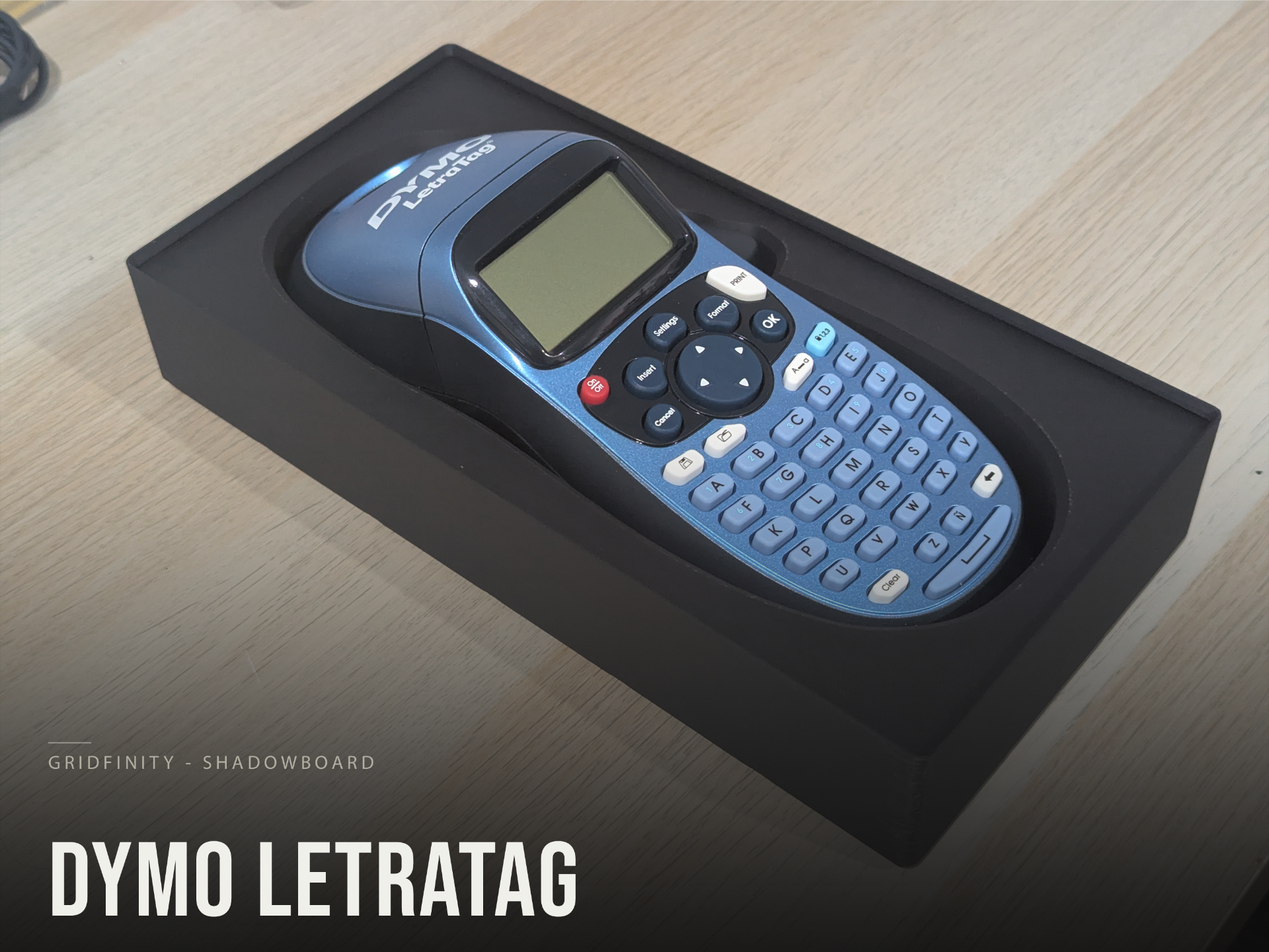 Gridfinity - Shadowboard - Dymo LetraTag