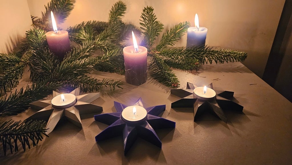 Candle holder - star - tealightholder