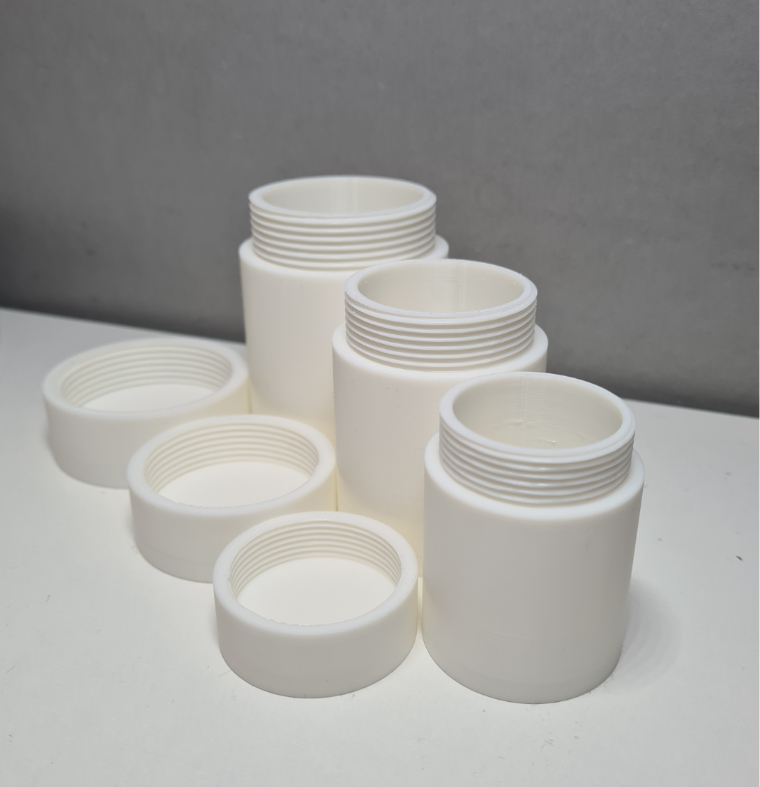 Simple containers with threads 3 sizes 